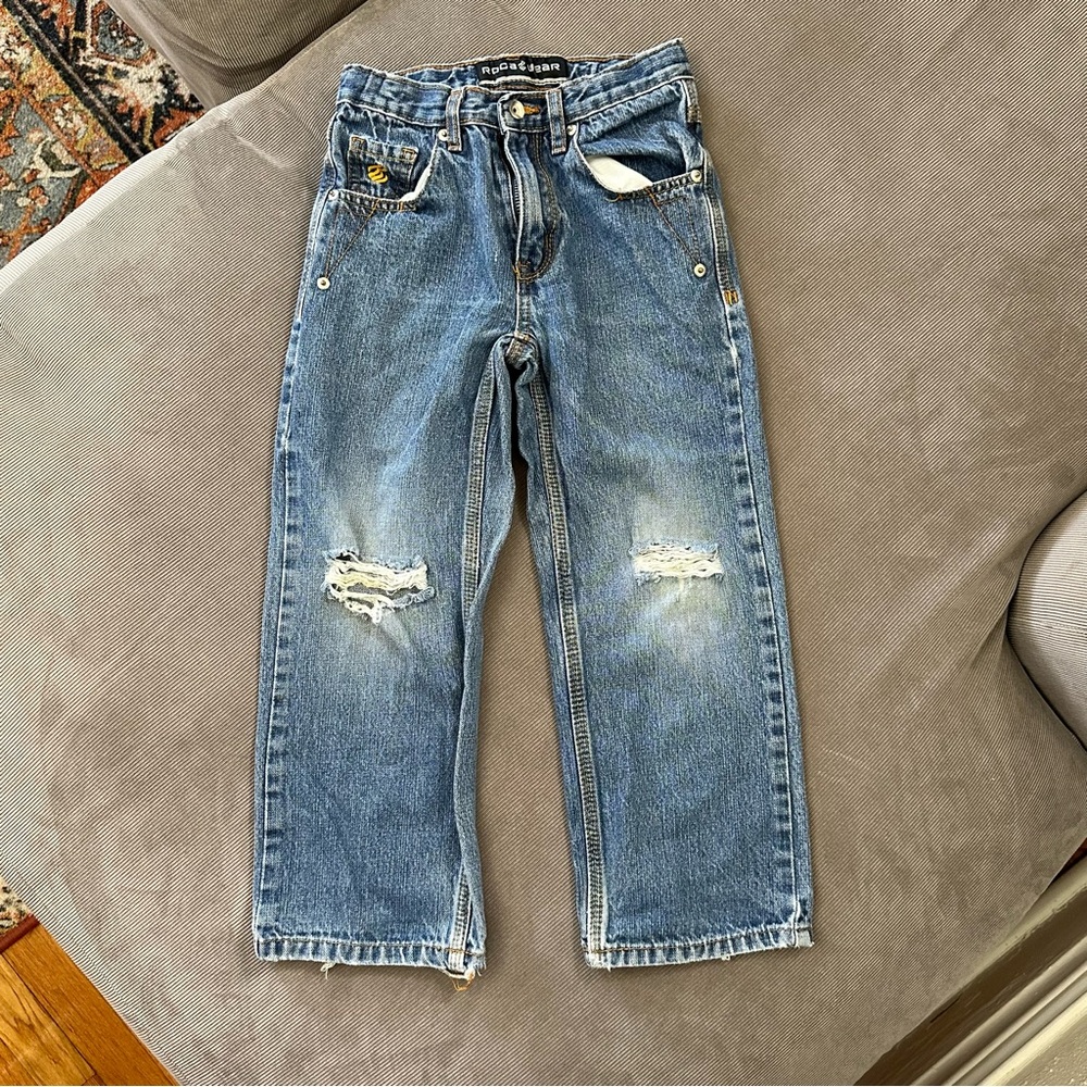 Lot Of 2 Rocawear Boys Jeans Straight Leg Original Fit Adjustable Waist Size 6 - Picture 2 of 13